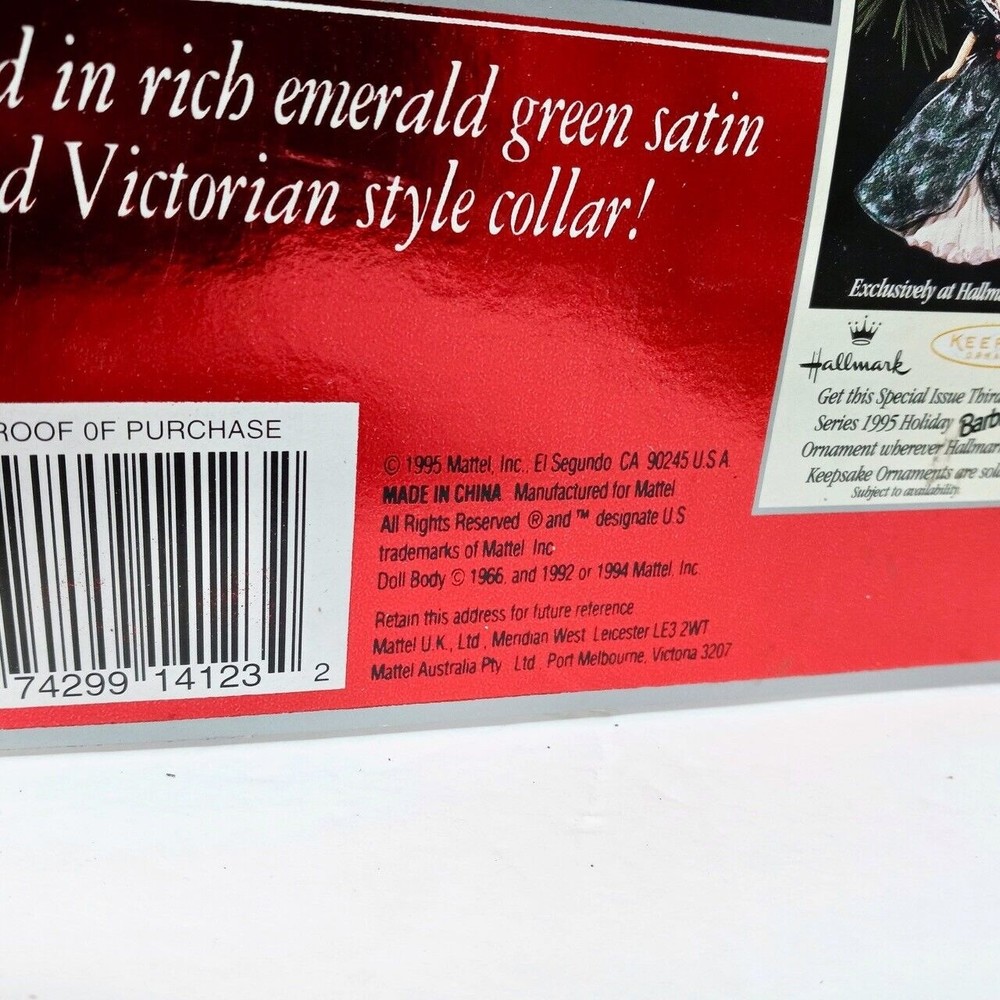 BARBIE Doll Mattel 1995 Happy Holidays Christmas Special Edition (14123) - Picture 5 of 8